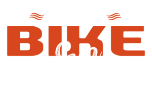 sea bike and sun logo